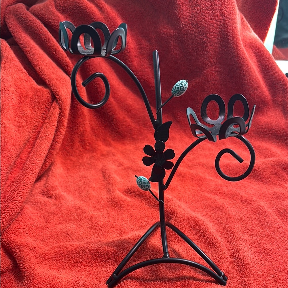 Black Metal Candle Holder